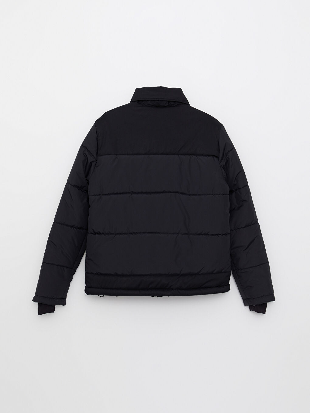 Standard Fit Trichterkragen Herren Steppmantel-17