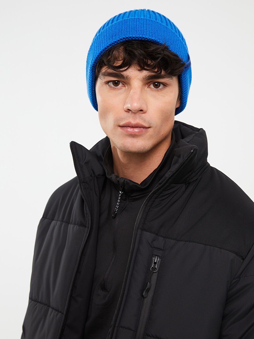 Standard Fit Trichterkragen Herren Steppmantel-5
