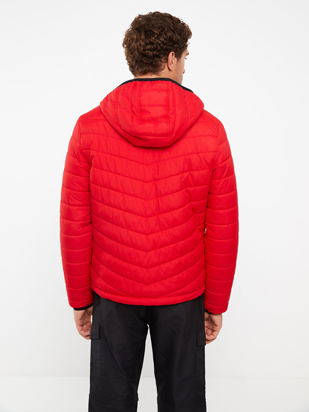 Relaxed Fit Hooded Men's Puffer Coat-4