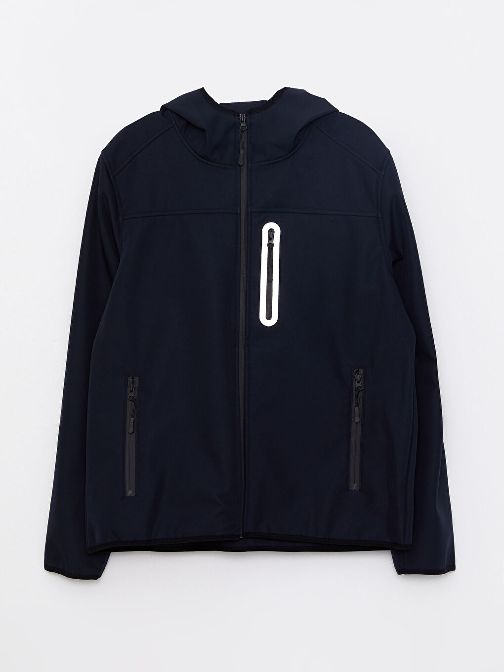 İndigo Standart Kalıp Kapüşonlu Erkek Yağmurluk-5