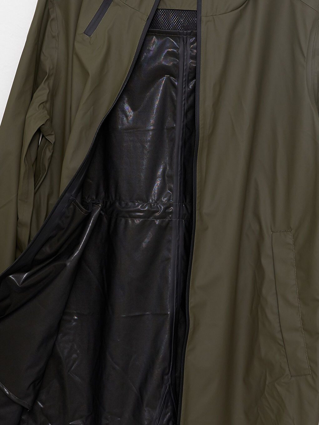 Haki Aplike Baskılı Kapüşonlu Tunik-8