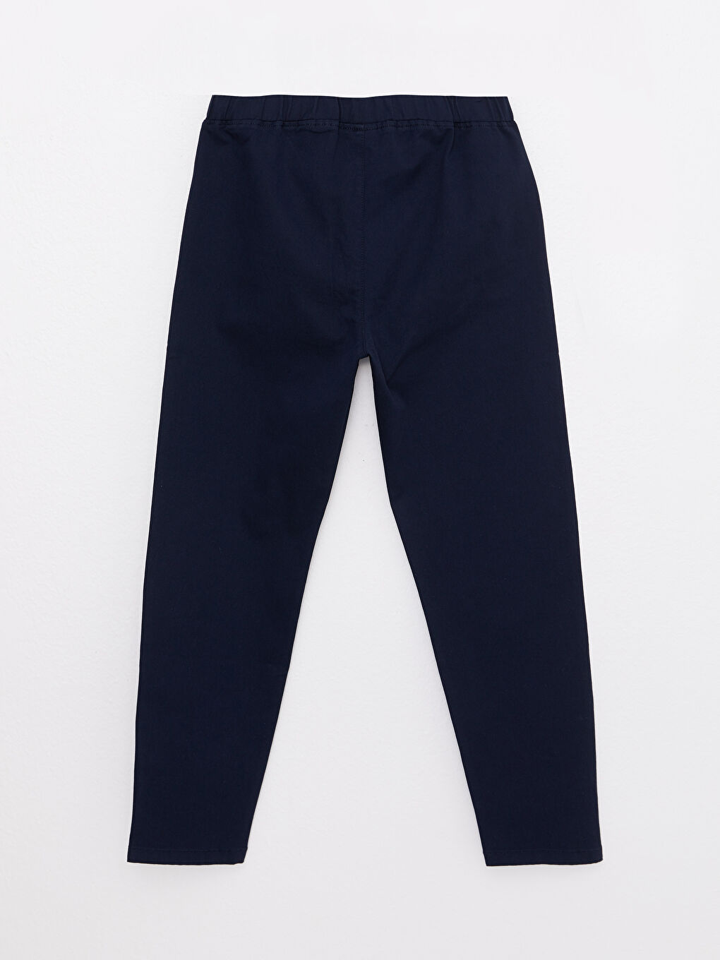 Elastic Waist Basic Gabardine Girl Trousers-1