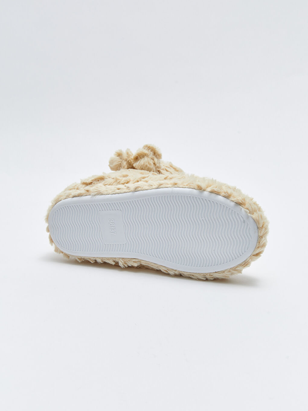 Әйелдерге арналған өрнекті үй бәтеңкесі помпоны бар-3