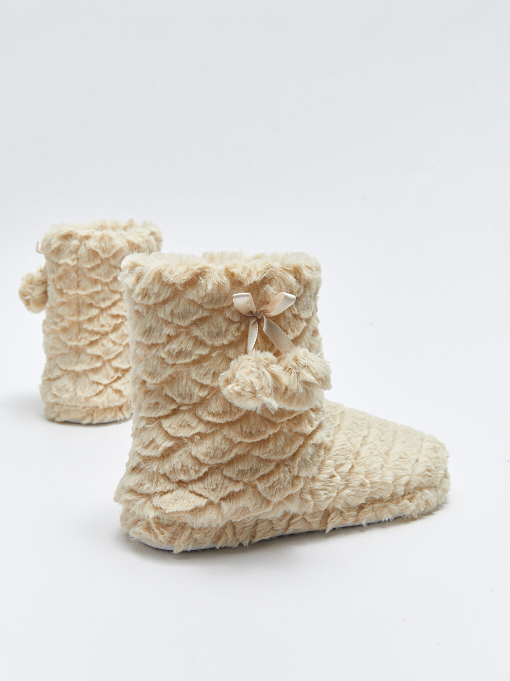 Әйелдерге арналған өрнекті үй бәтеңкесі помпоны бар-4