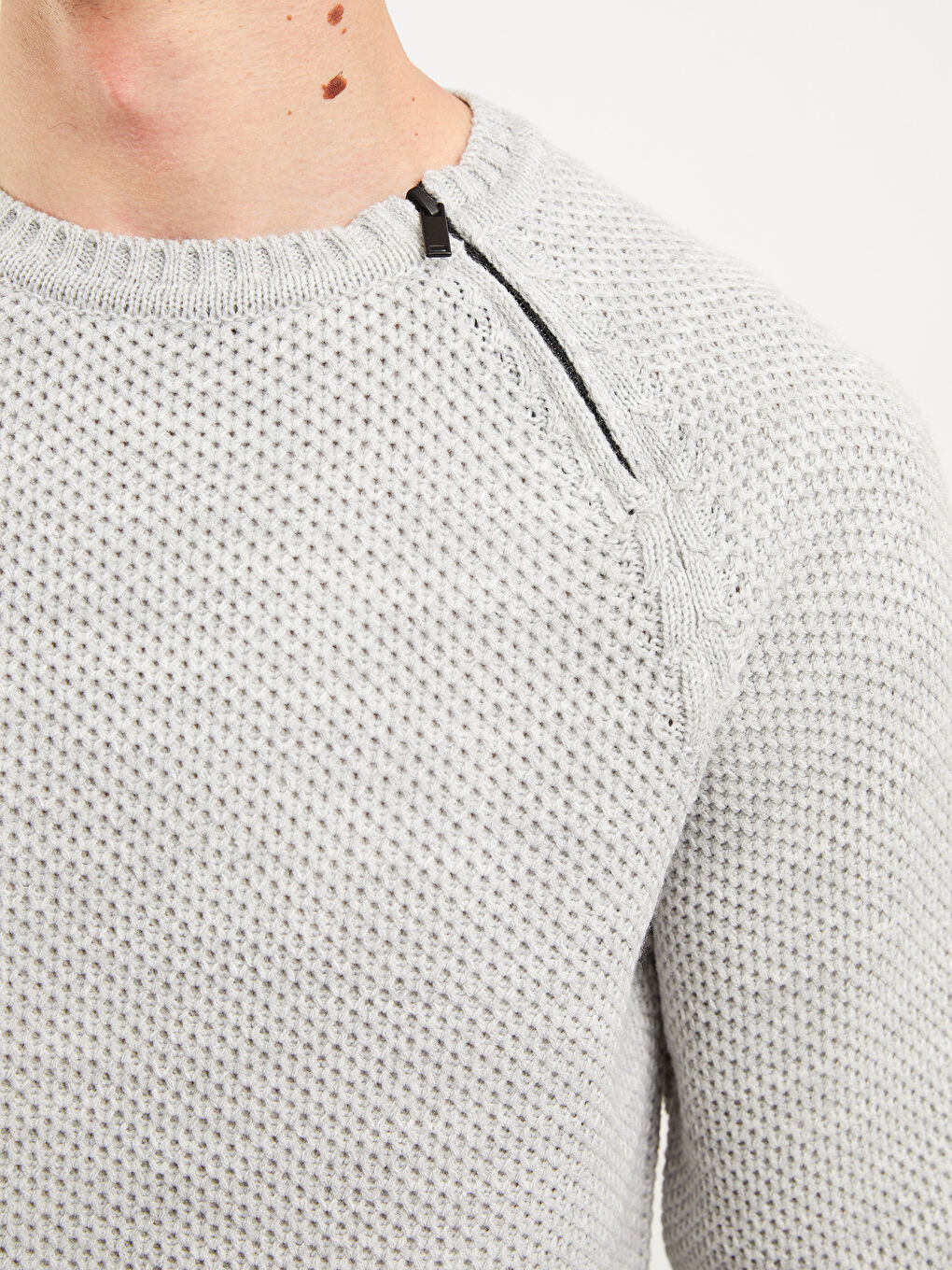 XSIDE Crew Neck Long Sleeve Men's Tricot Sweater -W21469Z8-LAL