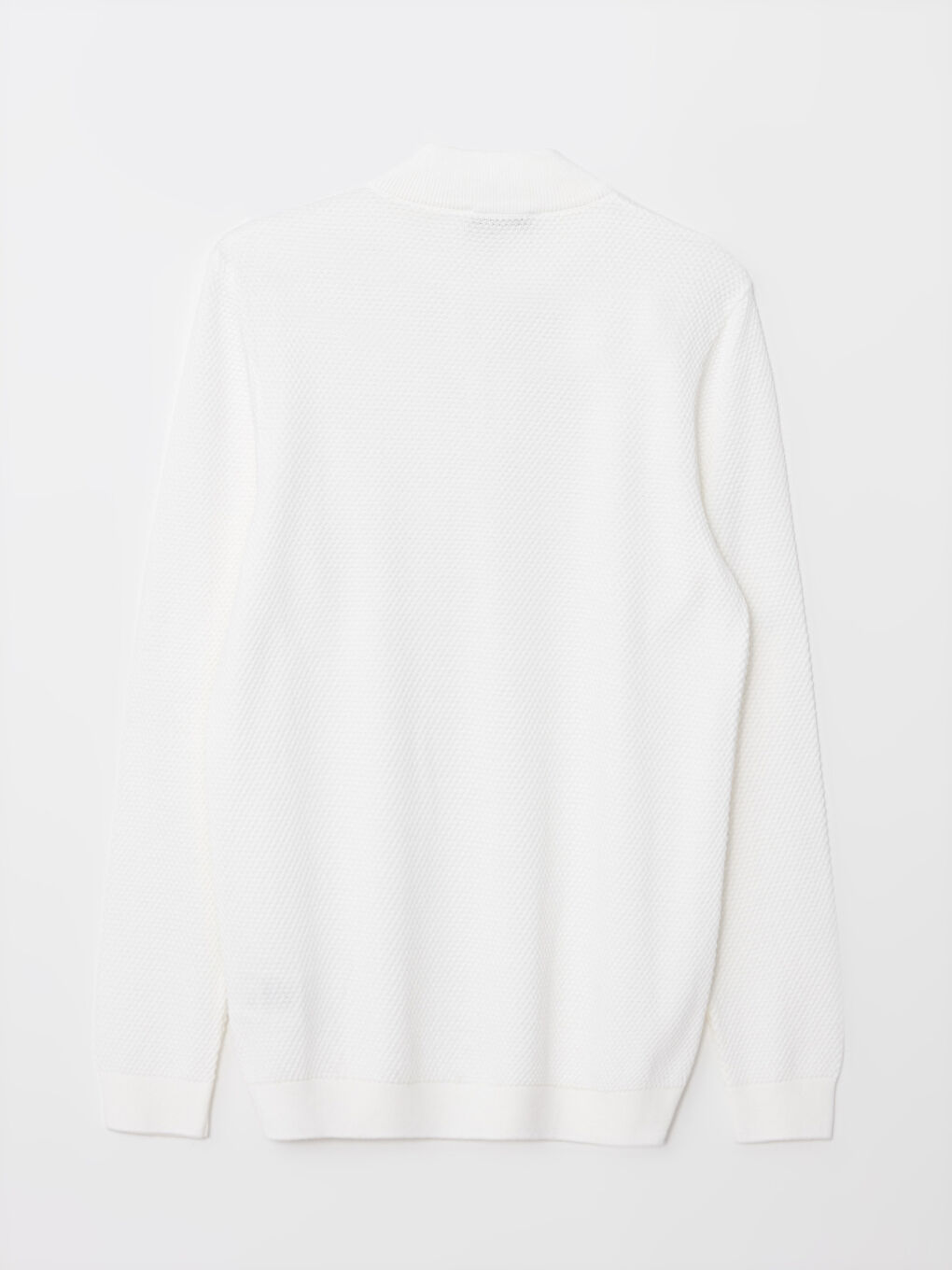 Funnel Neck Long Sleeve Men's Knitwear Sweater-8