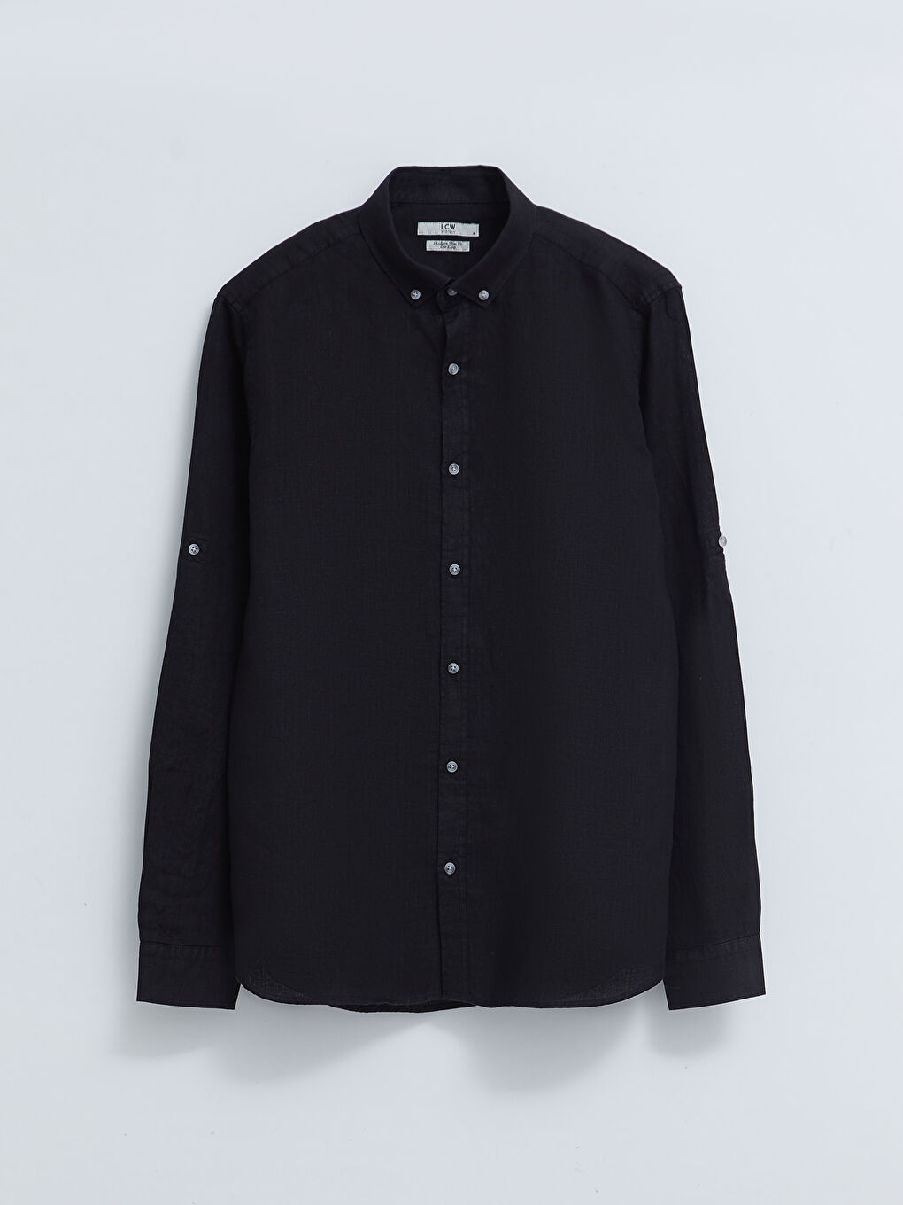 LCW Vision Siyah Slim Fit Uzun Kollu Erkek Gömlek - 5