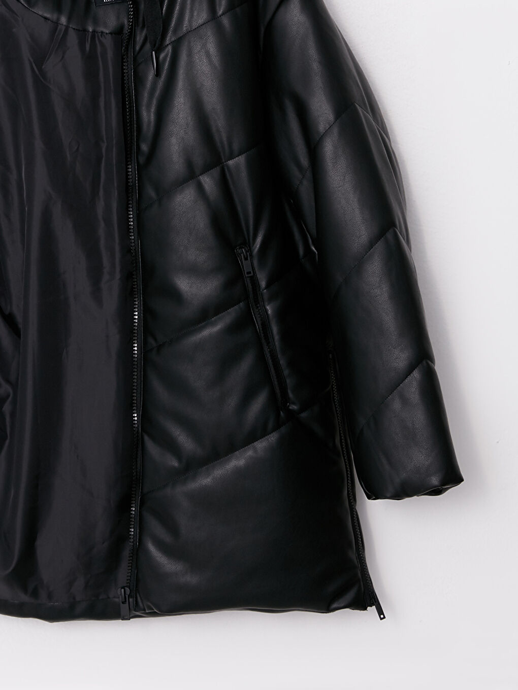 Women's Hooded Plain Puffer Coat-9