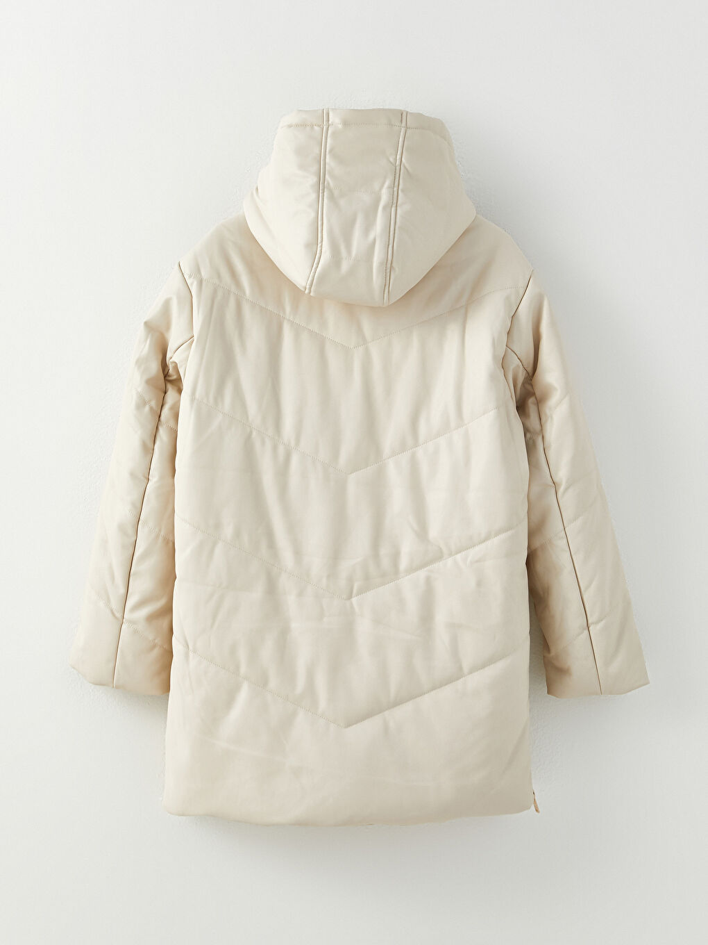 LCW Vision Manteau Bouffant Uni à Capuche pour Femmes -W21493Z8-SB4