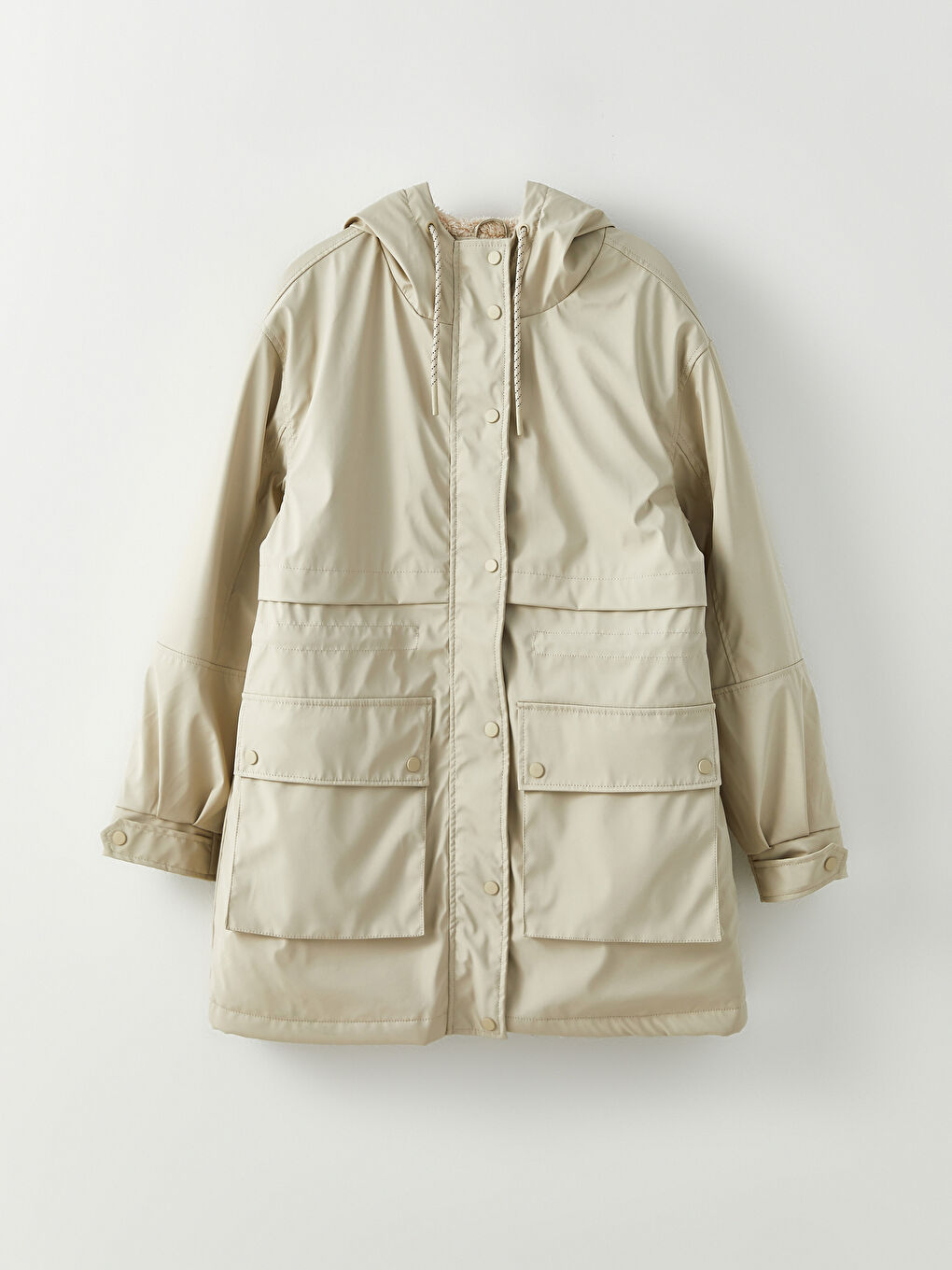 Hooded Regular Long Sleeve Women's Parka-6