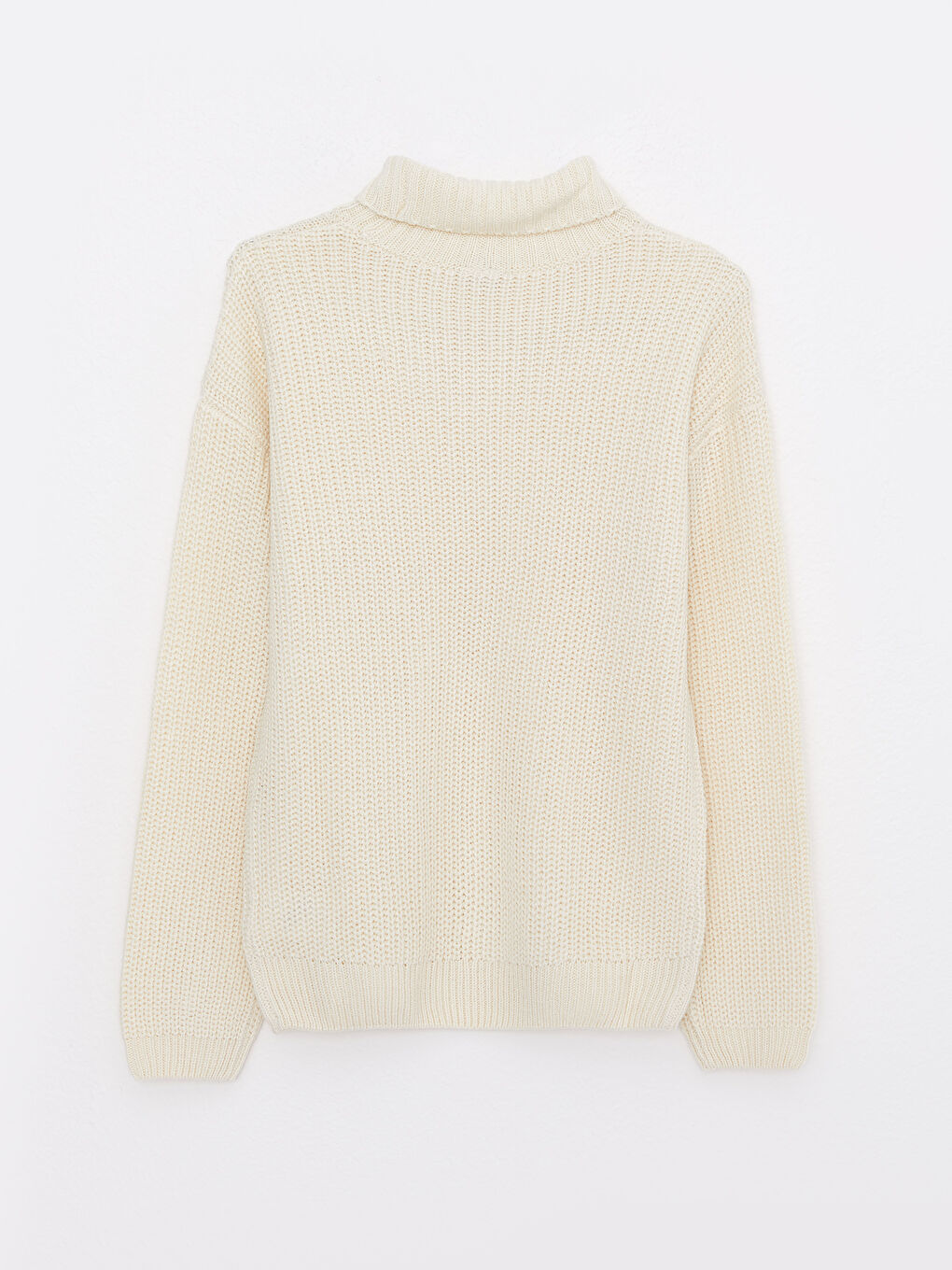 მაღალყელიანი ნიმუშიანი გრძელმკლავიანი გოგონების ტრიკოტაჟის სვიტერი-1