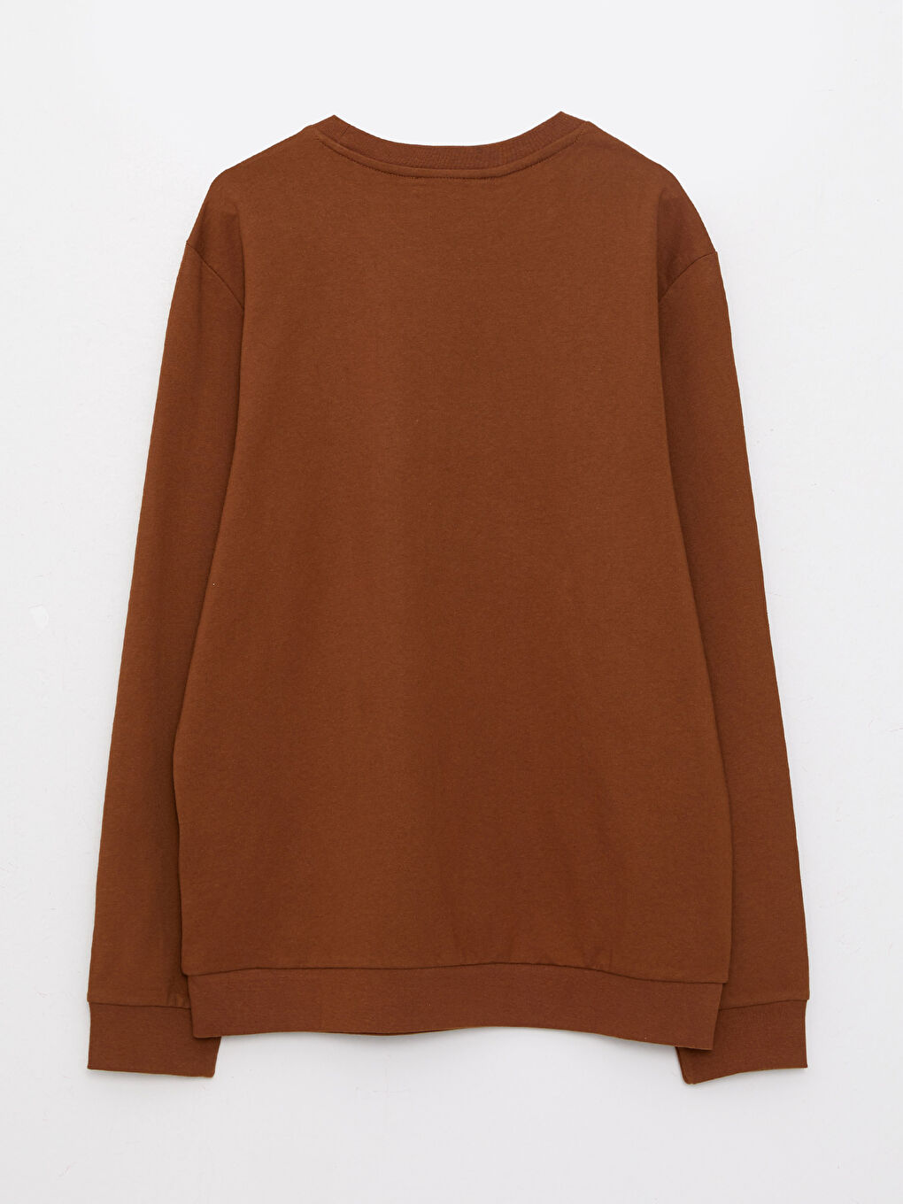 سويت شيرت كم طويل مطبوع بياقة دائرية للرجال-6