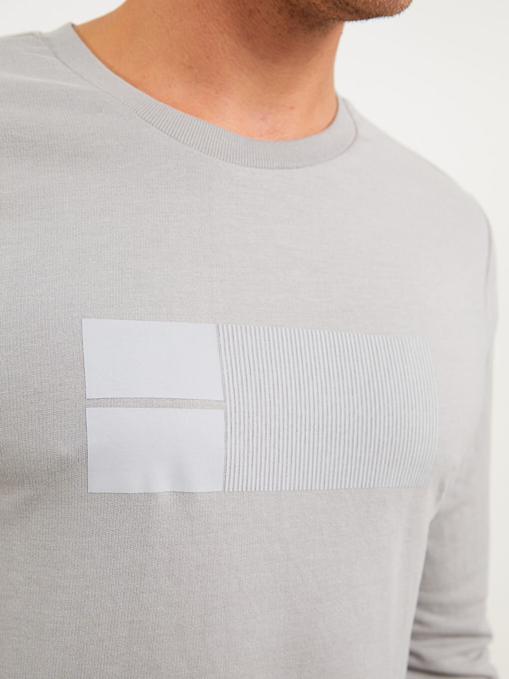 Crew Neck Long Sleeve Printed Men's Sweatshirt-3