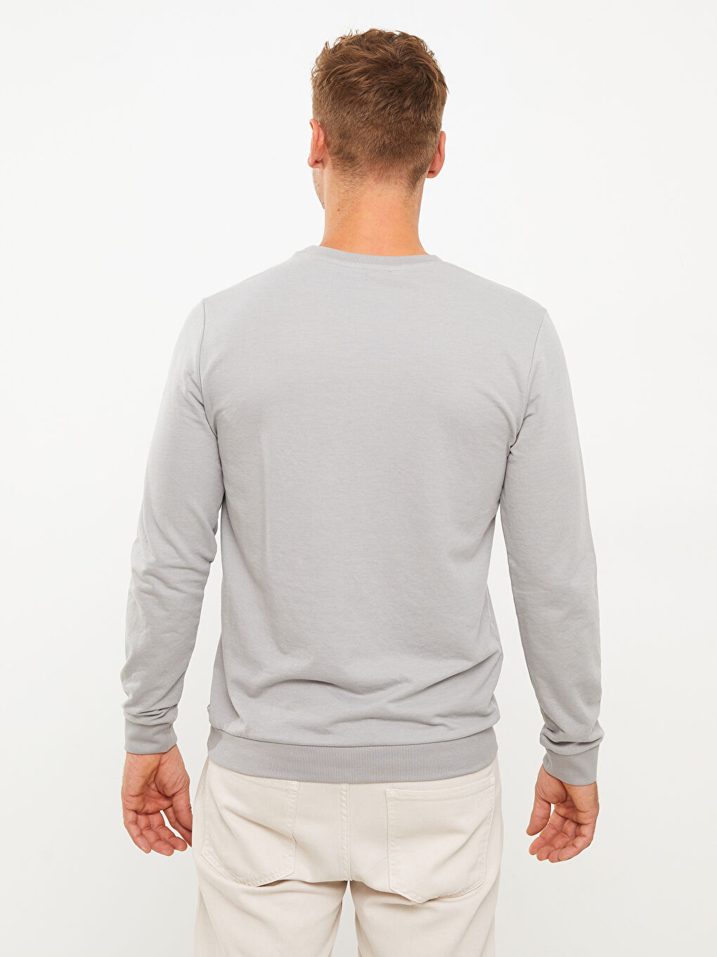 Crew Neck Long Sleeve Printed Men's Sweatshirt-4