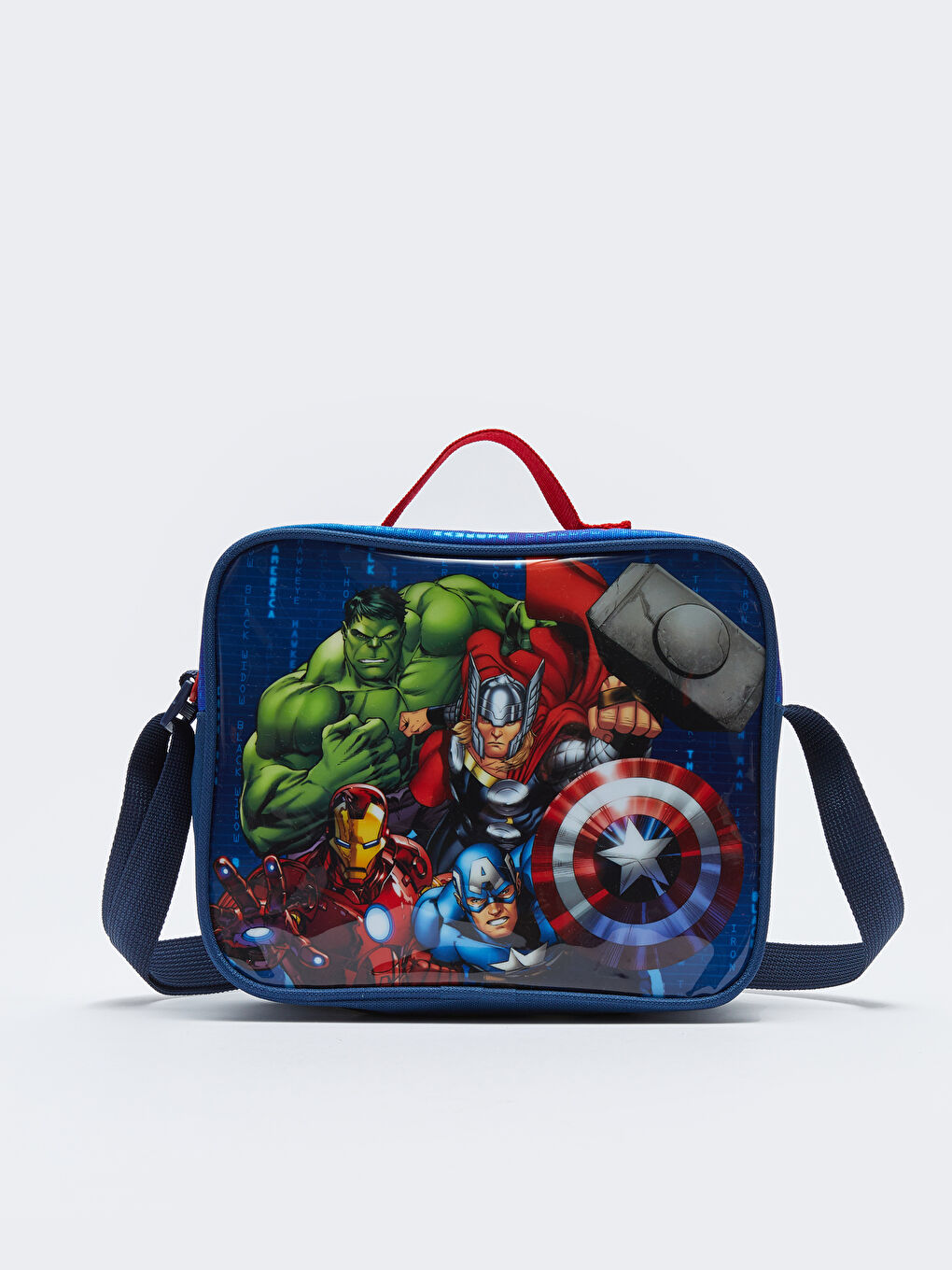 Karışık Avengers Baskılı Okuldaki Süper Kahramanım Beslenme Çantası