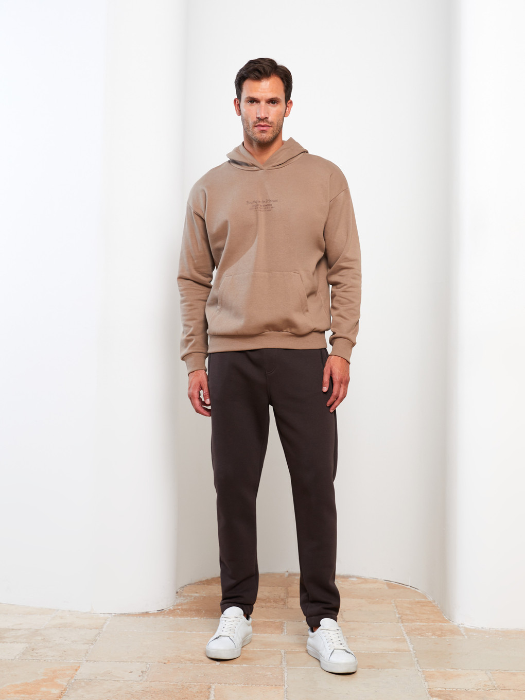 Long Sleeve Printed Men's Thick Hoodie-2