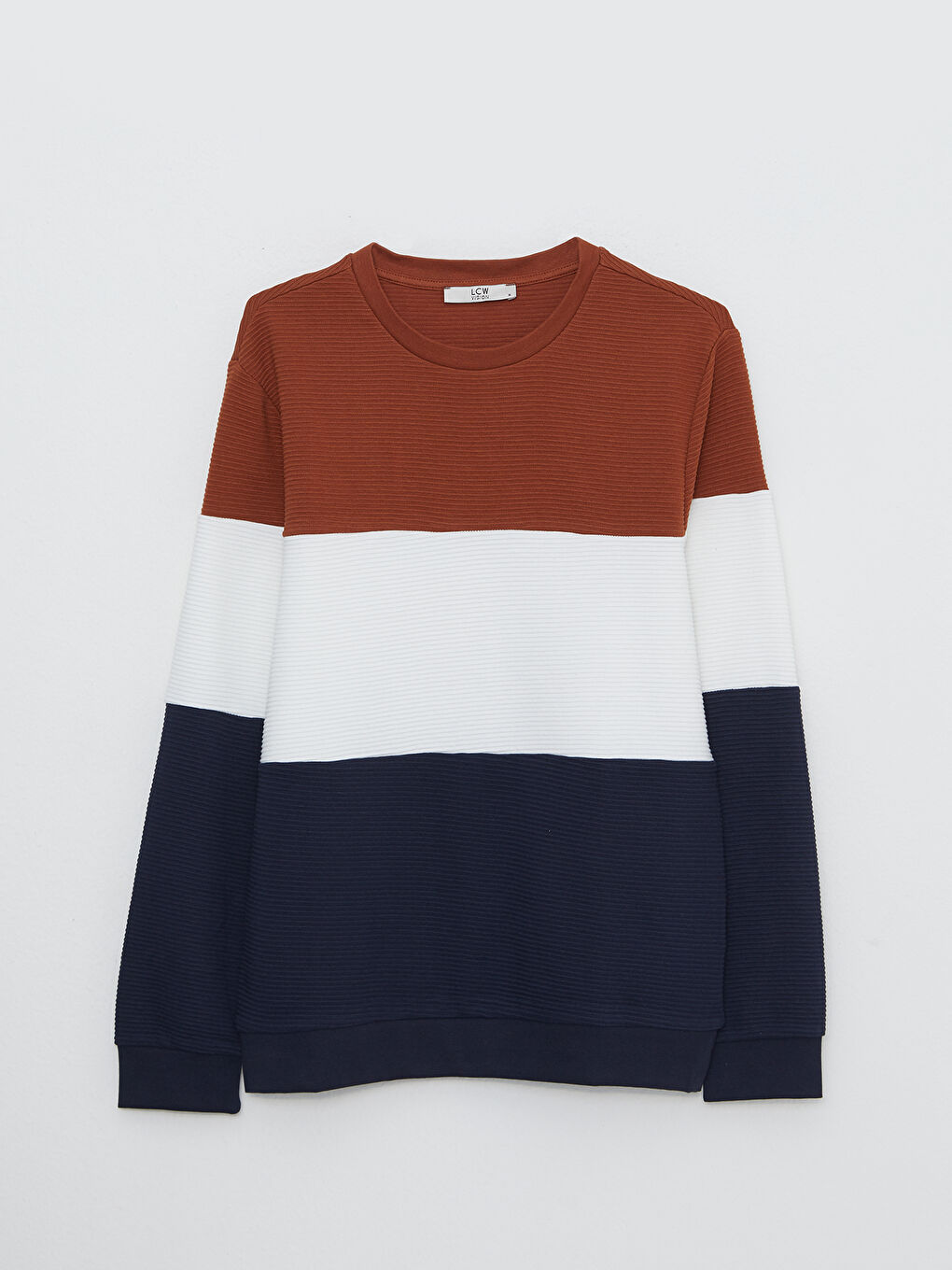 Crew Neck Long Sleeve Color Block Men's Sweatshirt Father Son Combination-5