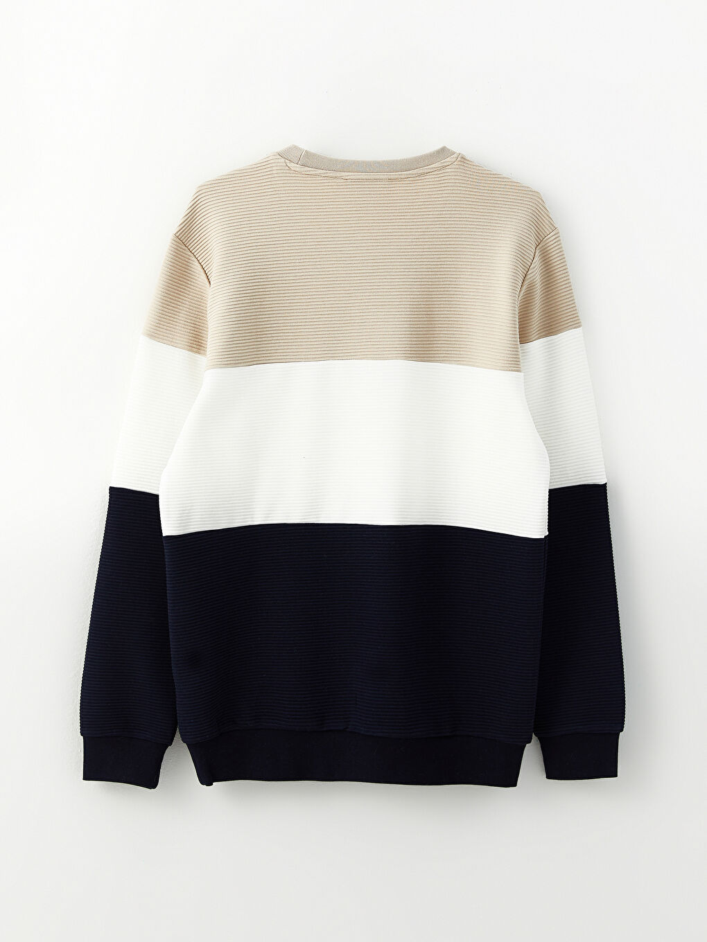 Crew Neck Long Sleeve Color Block Men's Sweatshirt-6
