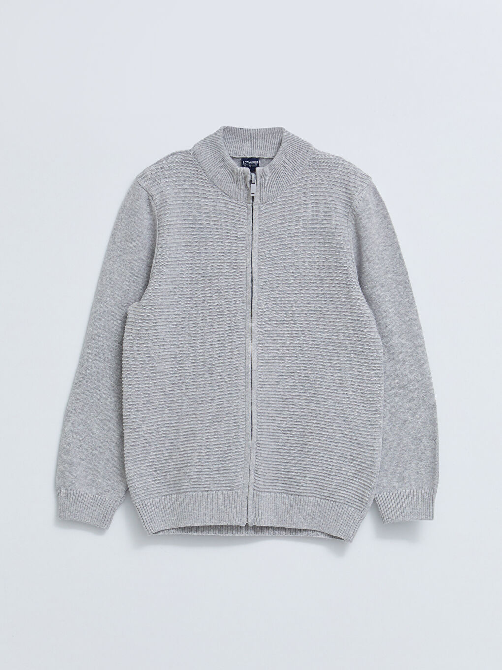 LCW Kids Turtle Neck Basic Long Sleeve Boy Tricot Cardigan -W21584Z4-LAL
