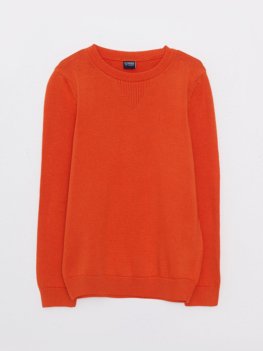 Crew Neck Basic Long Sleeve Boys' Knitwear Sweater-3