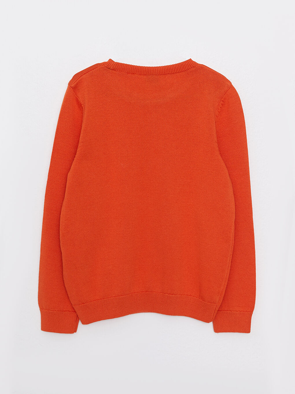 Crew Neck Basic Long Sleeve Boys' Knitwear Sweater-4