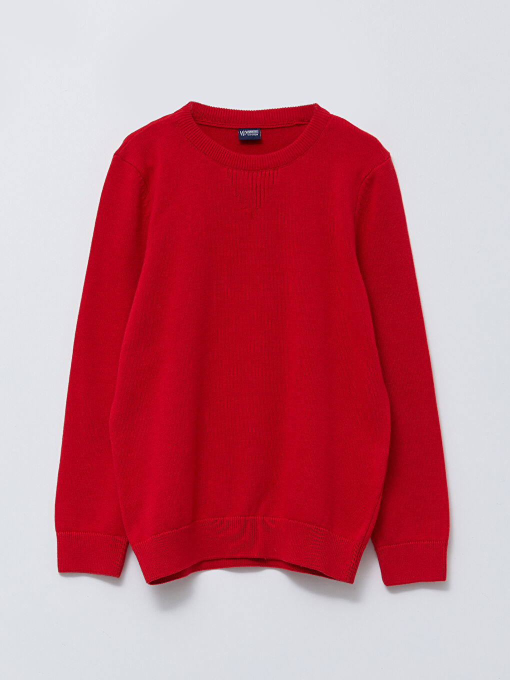 Ұлдарға арналған дөңгелек жағалы ұзын жең трикотаж жемпір