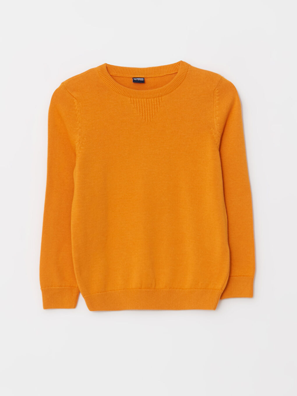 Crew Neck Basic Long Sleeve Boys' Knitwear Sweater-3