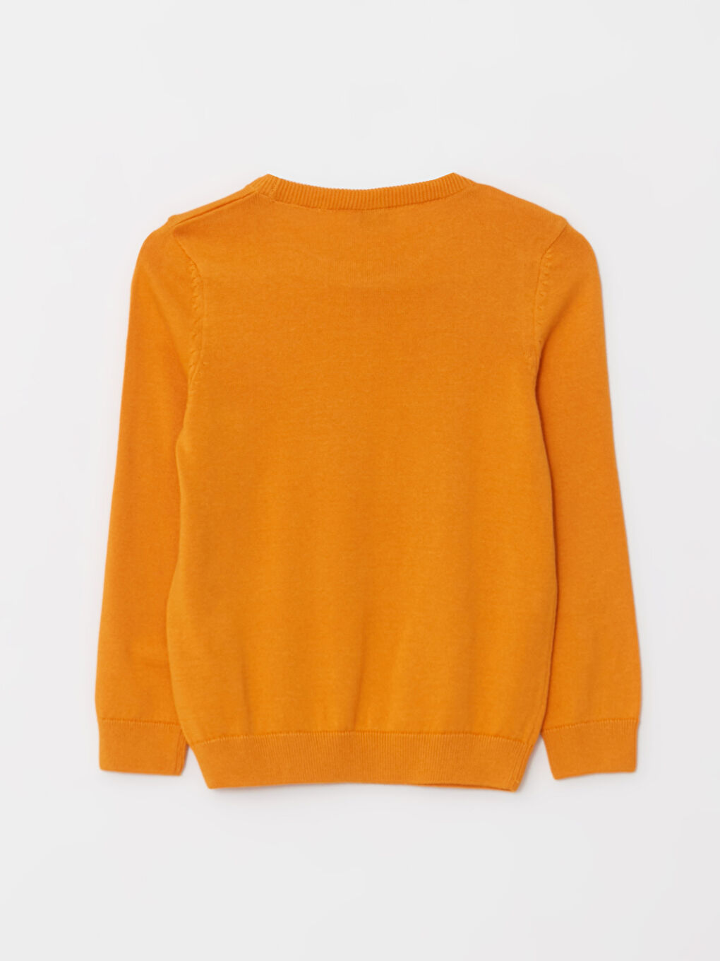 Crew Neck Basic Long Sleeve Boys' Knitwear Sweater-4