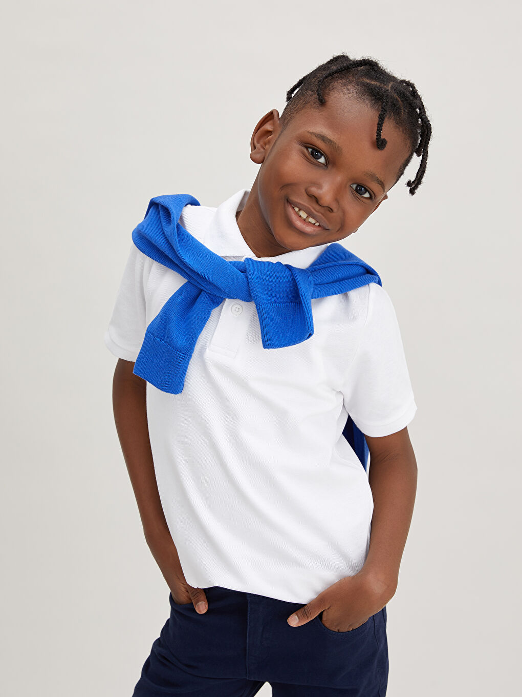 Mavi Bisiklet Yaka Basic Uzun Kollu Erkek Çocuk Triko Kazak-2