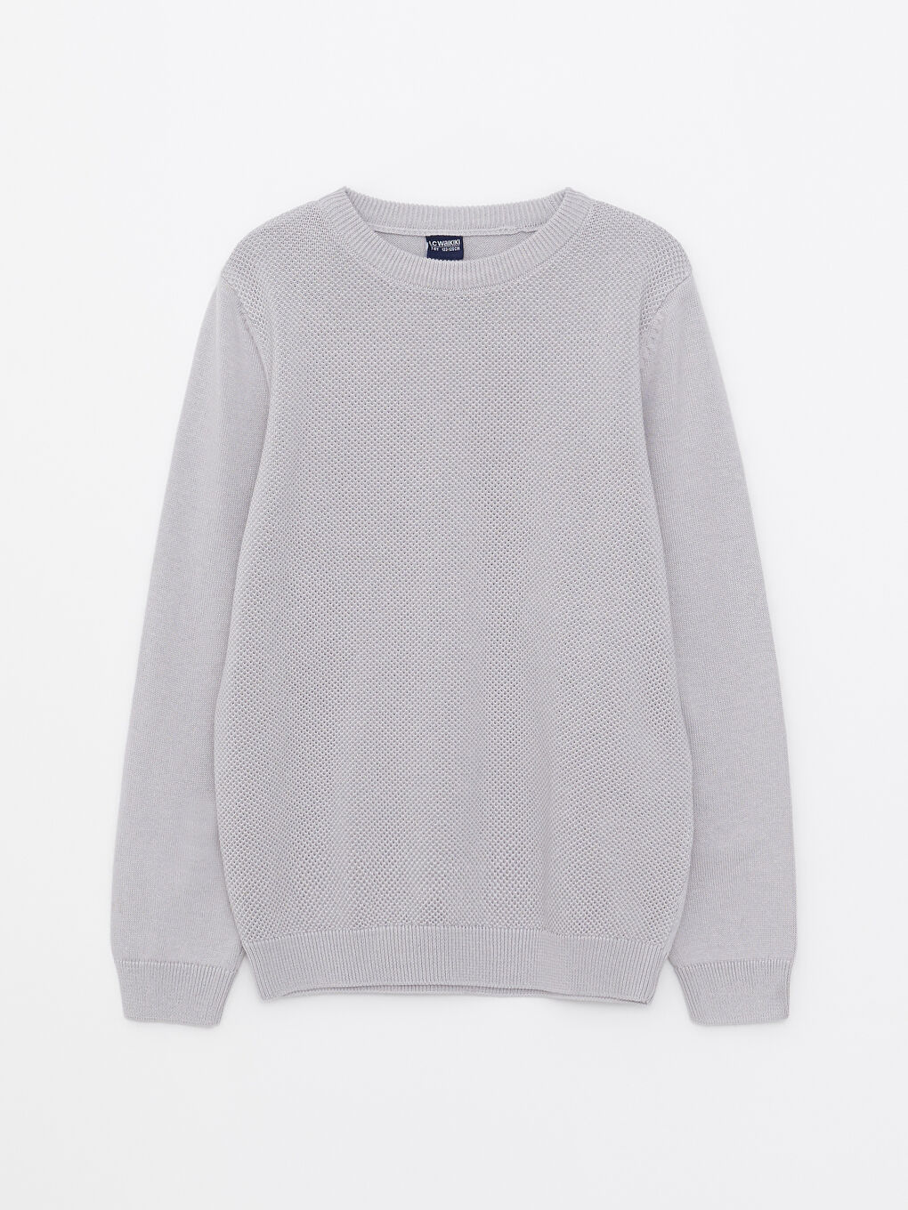 Crew Neck Basic Long Sleeve Boys' Knitwear Sweater