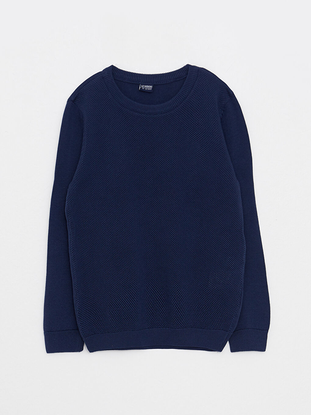 LCW Kids Bisiklet Yaka Basic Uzun Kollu Erkek Çocuk Triko Kazak -W21586Z4-HEL
