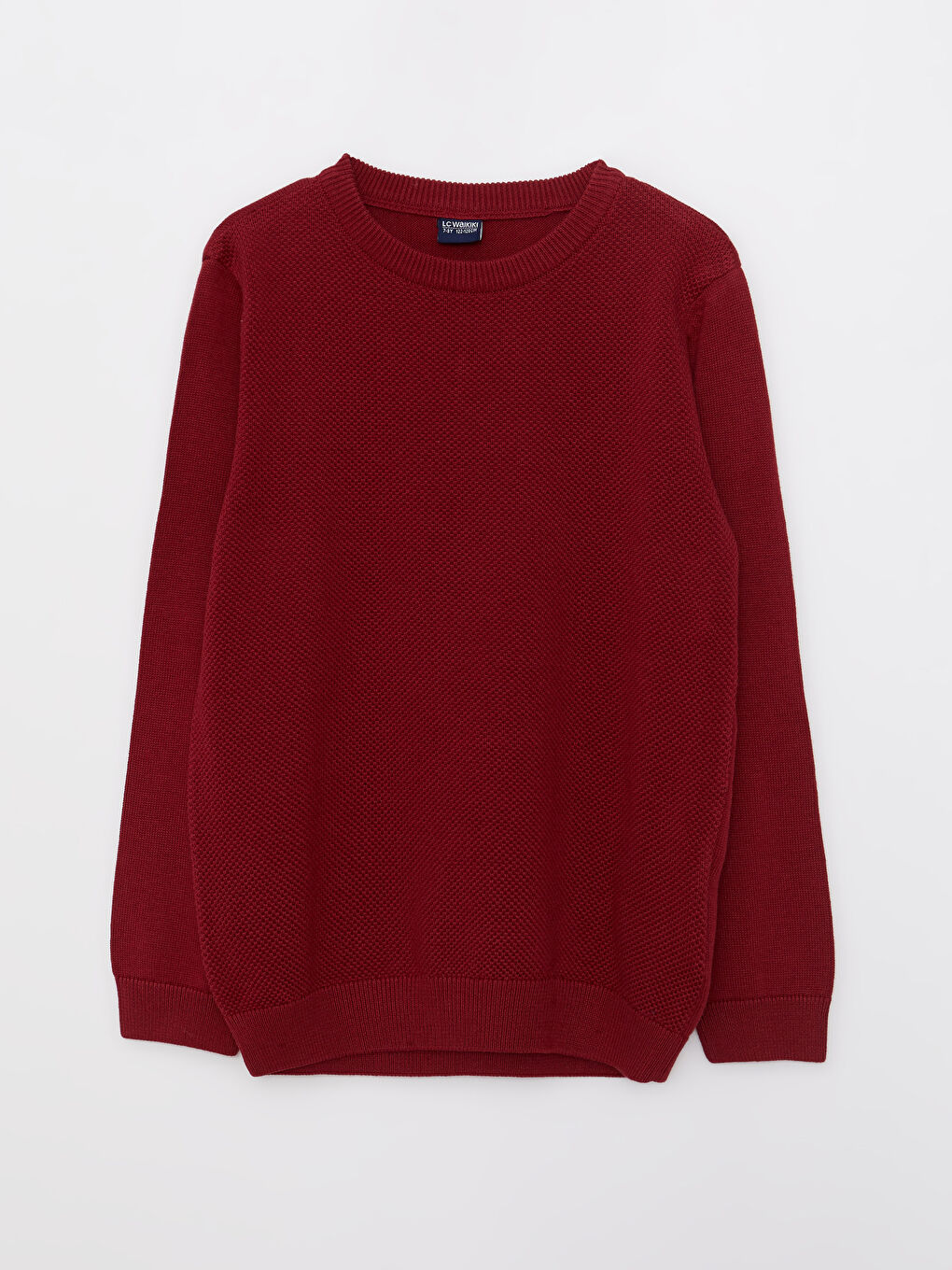 Crew Neck Basic Long Sleeve Boys' Knitwear Sweater
