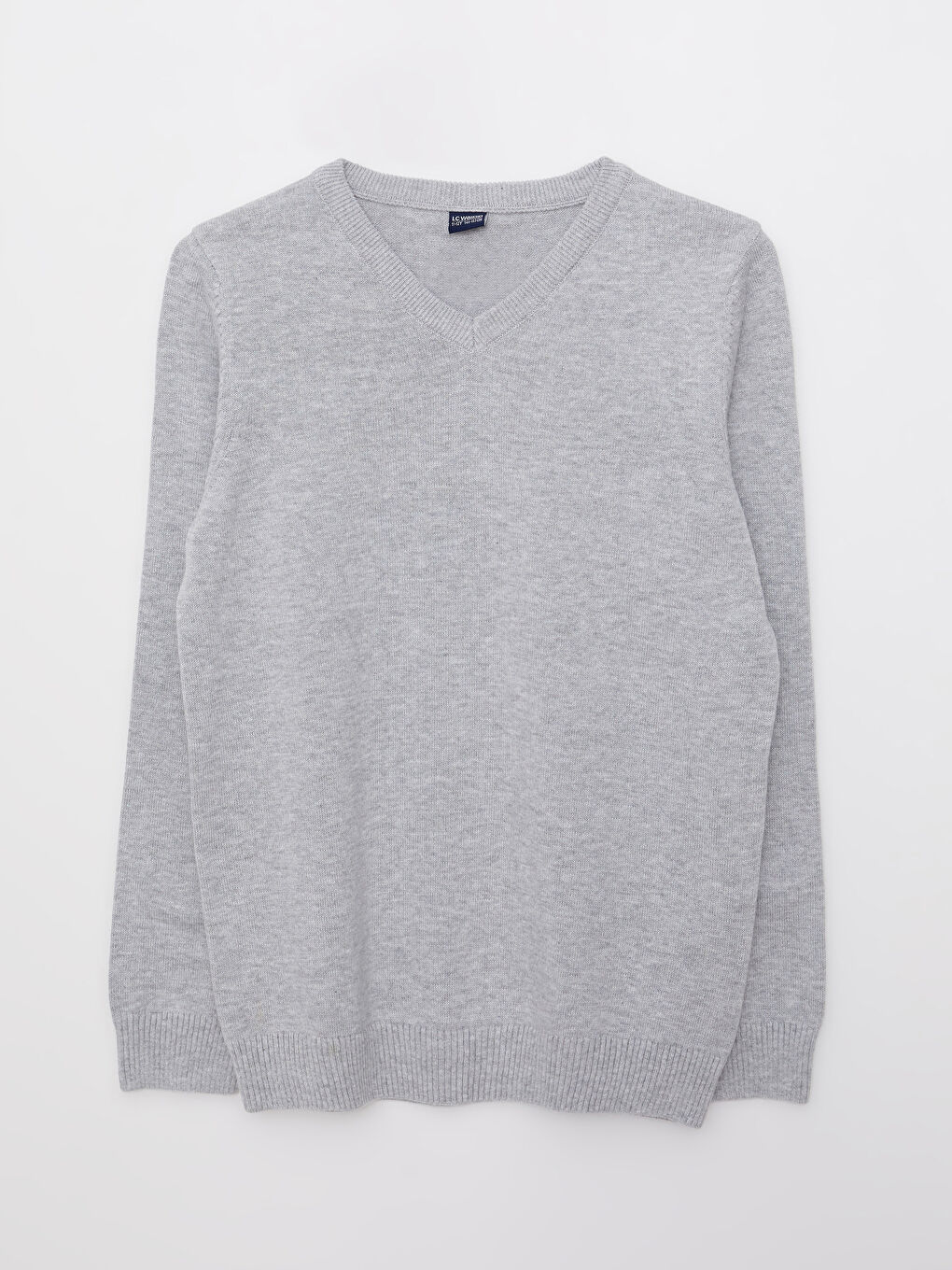 V Neck Basic Long Sleeve Boys' Knitwear Sweater