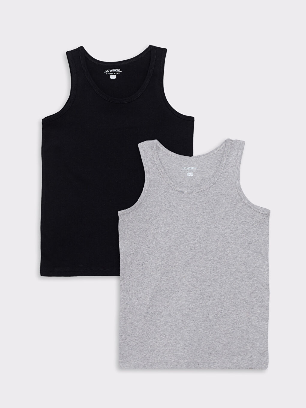 LCW Kids Crew Neck Basic Cotton Boys' Vest 2 Pack -W21596Z4-CVL