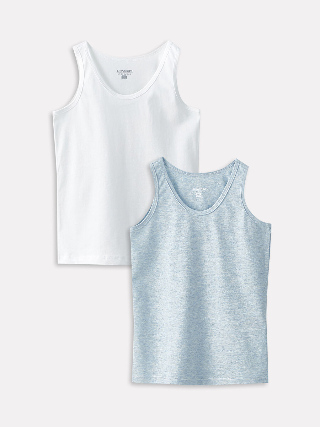 Lot de 2 Débardeurs Basique en Coton pour Garçons à Col Rond