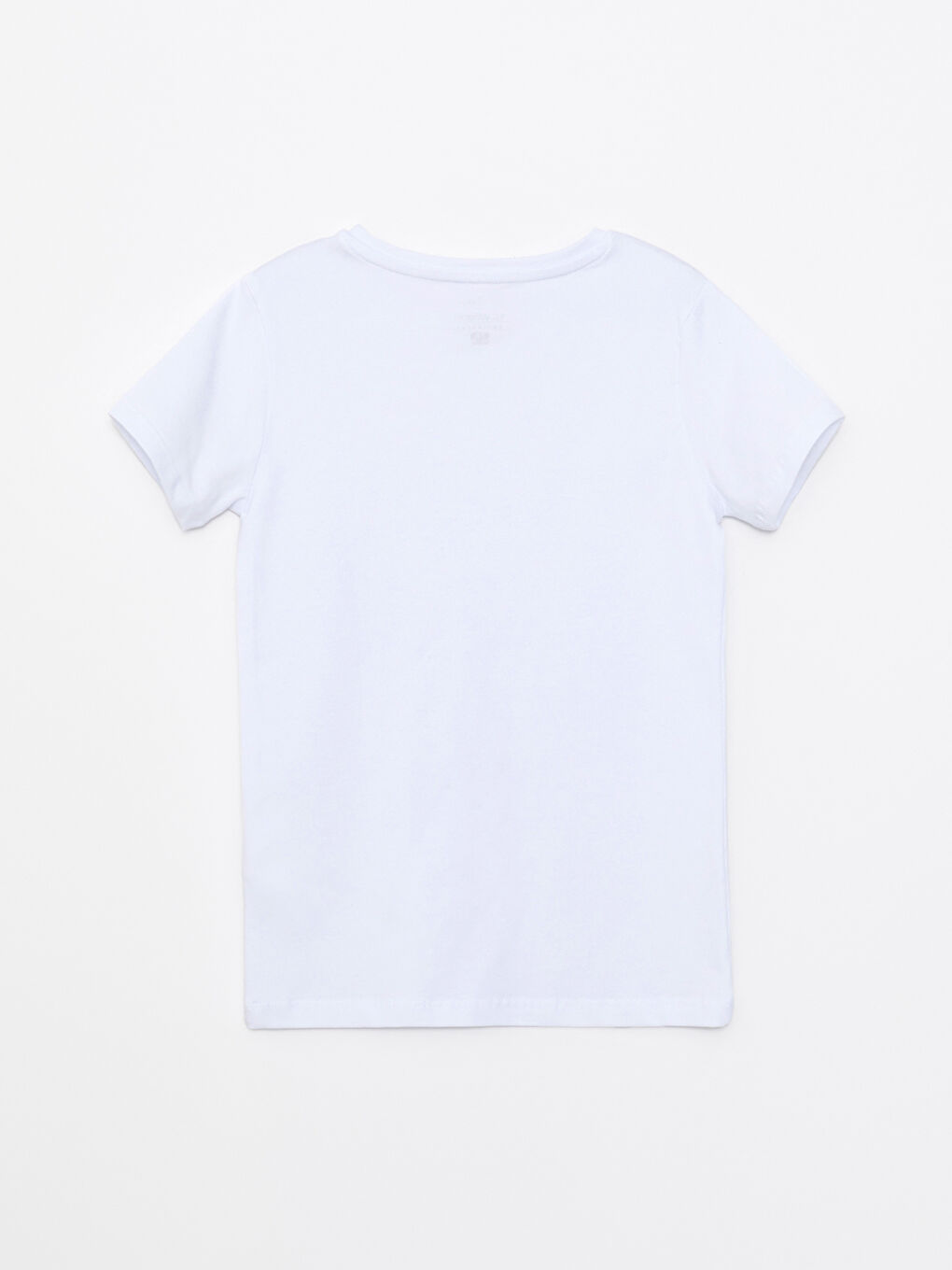 Beyaz Bisiklet Yaka Basic Kısa Kollu Erkek Çocuk Fanila-1