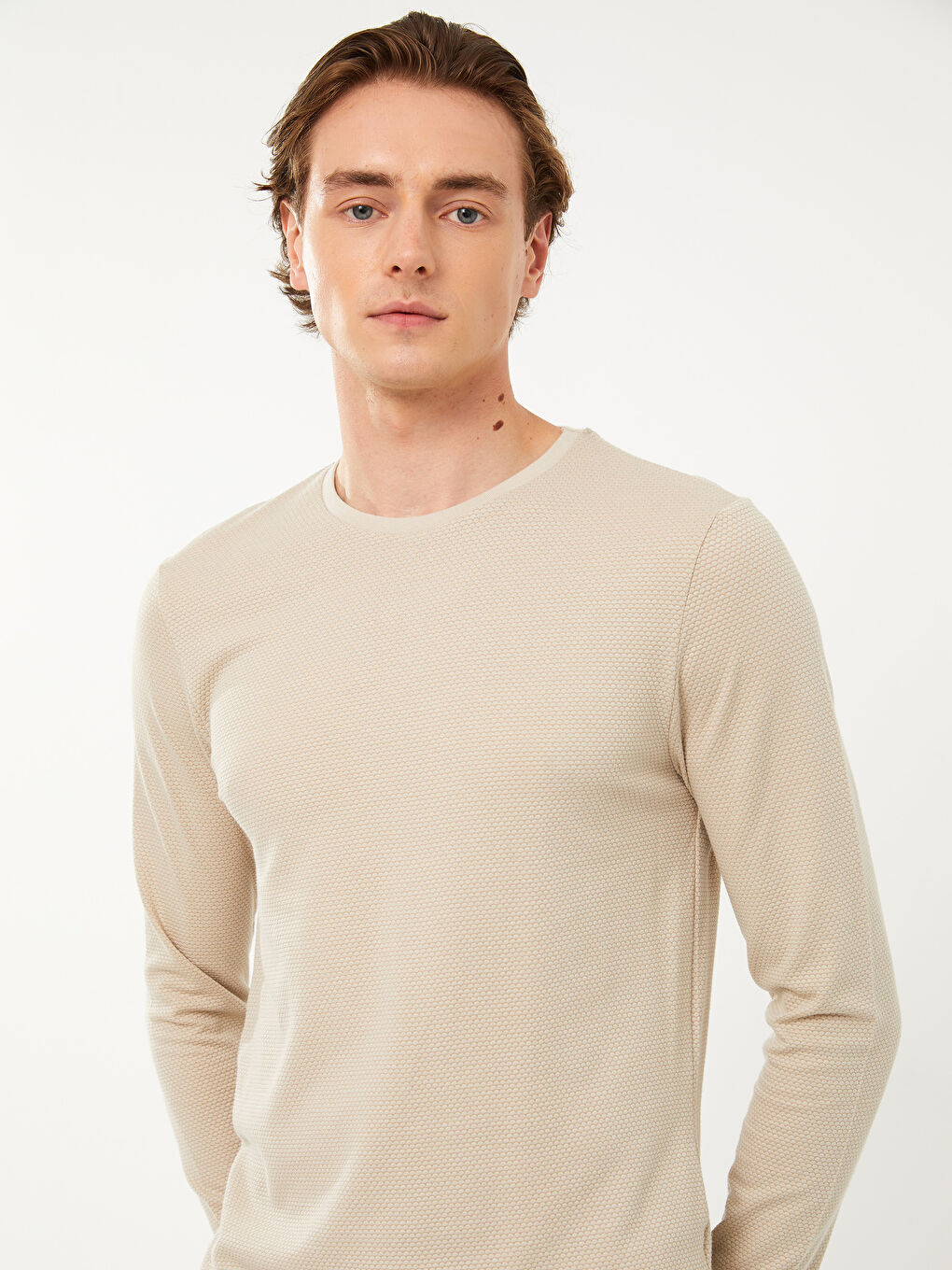 Crew Neck Long Sleeve Men's Sweatshirt-1