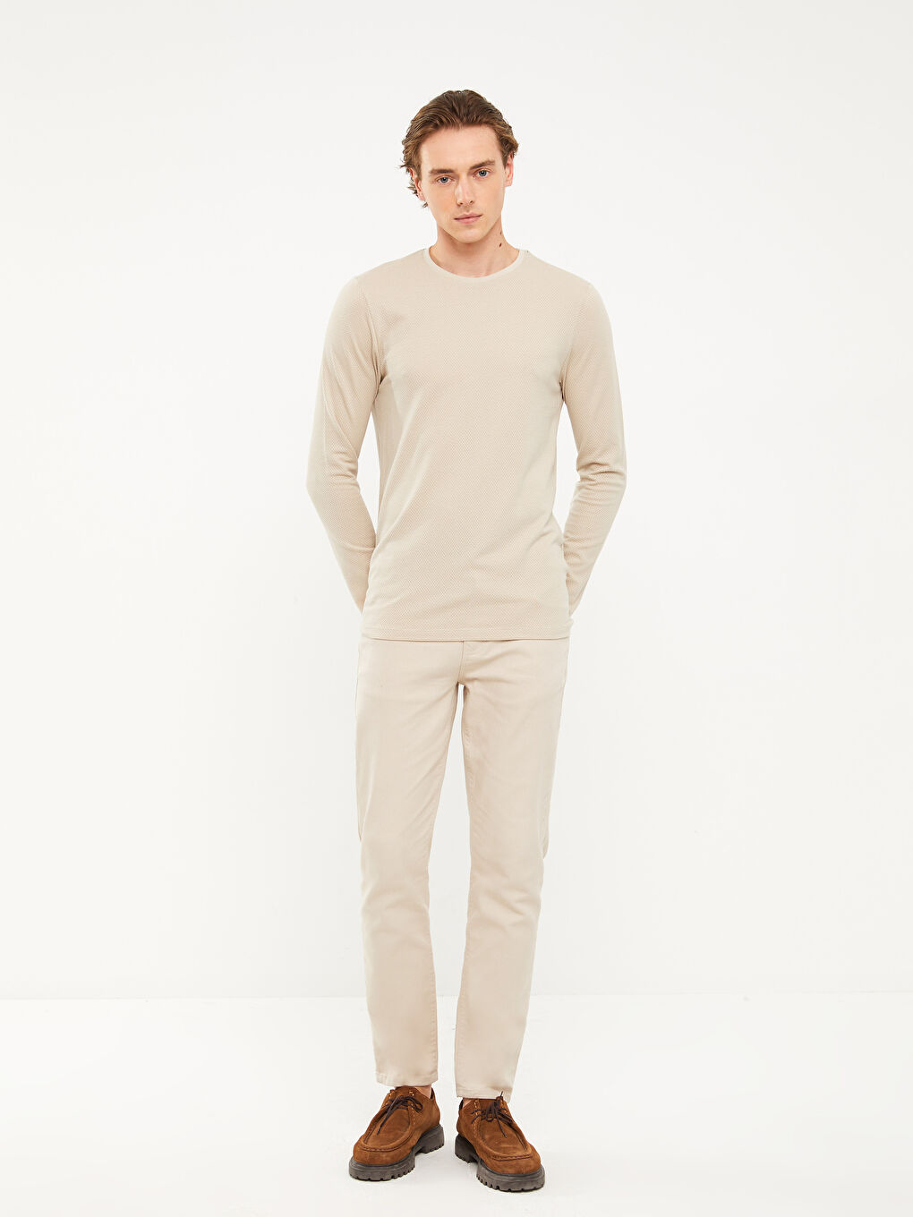 Crew Neck Long Sleeve Men's Sweatshirt-2