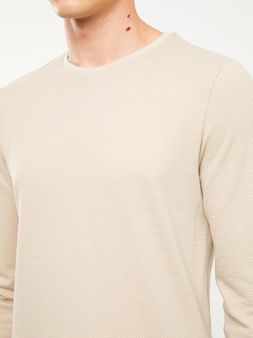 Crew Neck Long Sleeve Men's Sweatshirt-3