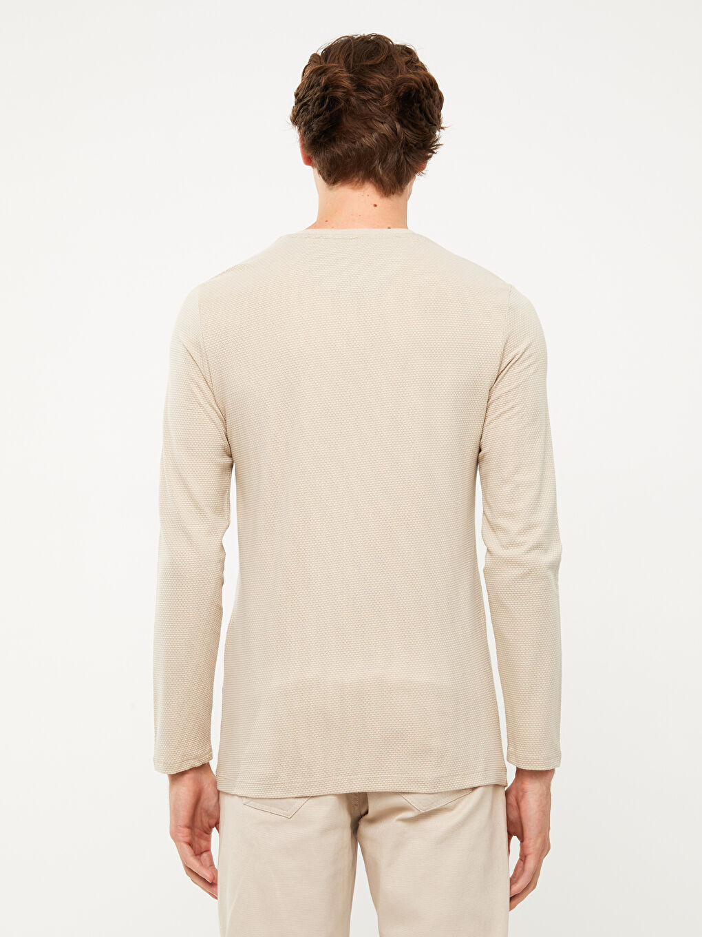 Crew Neck Long Sleeve Men's Sweatshirt-4