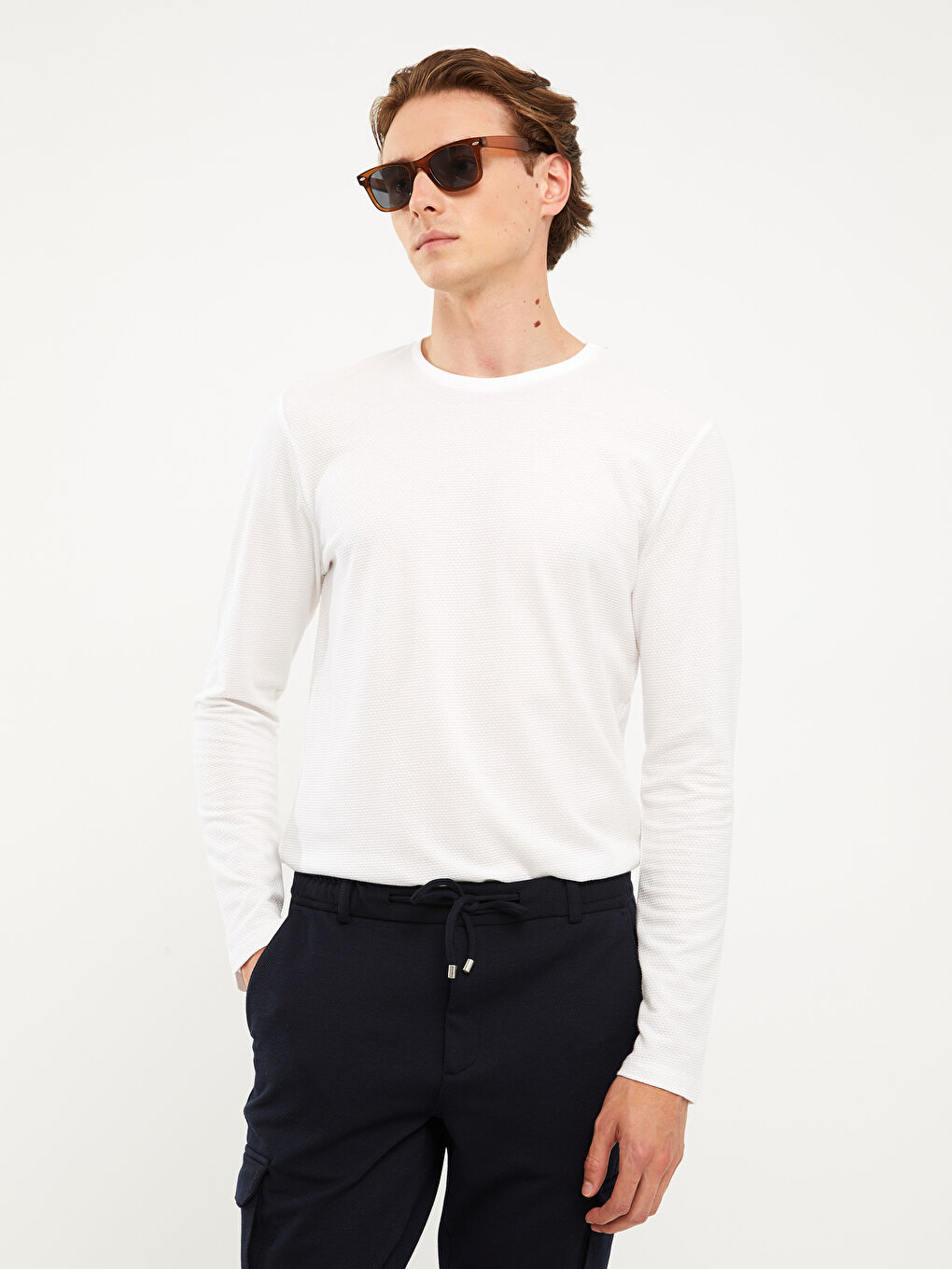 LCW Vision Rundhalsausschnitt Langarm Herren-Sweatshirt -W21602Z8-Q6K