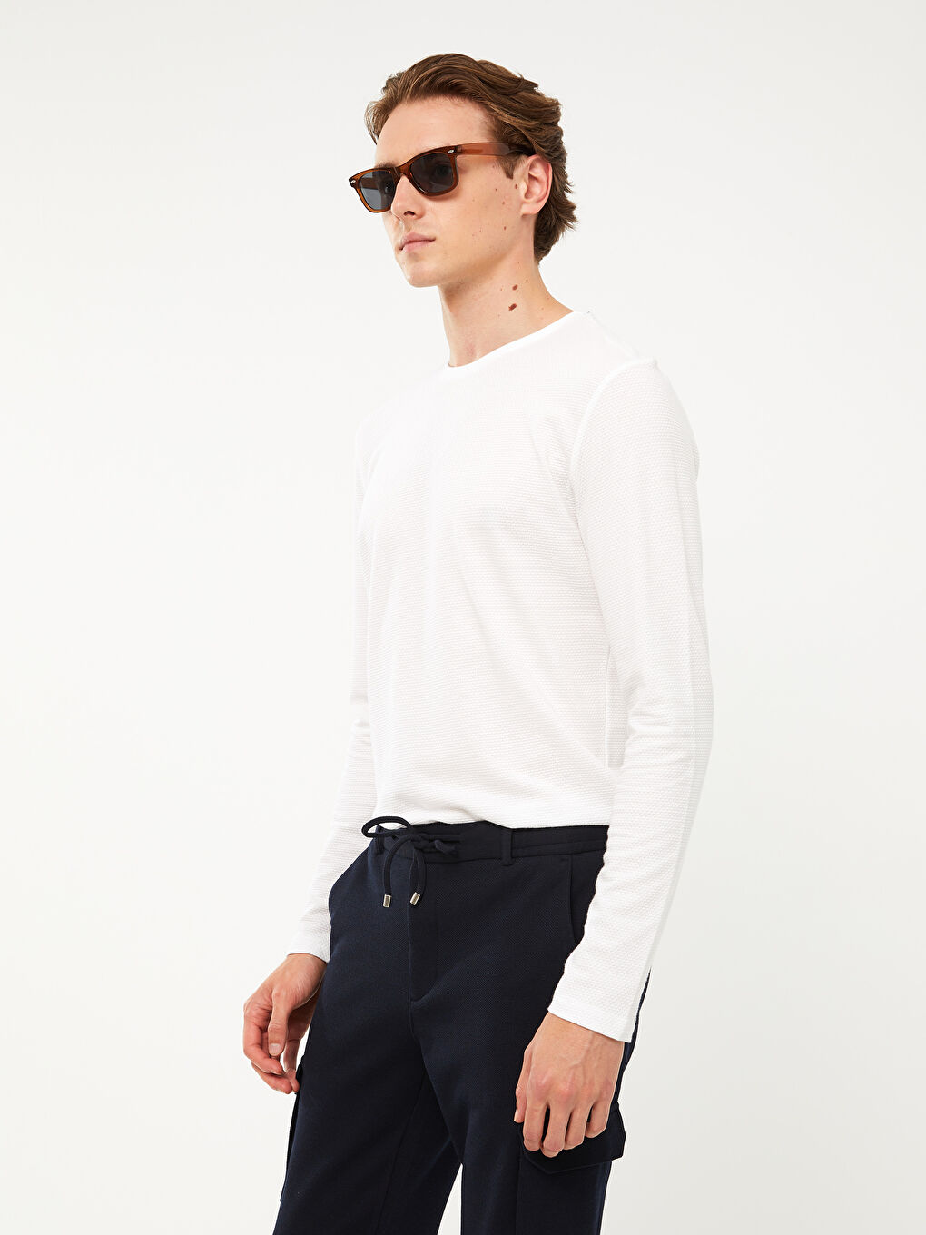 LCW Vision Rundhalsausschnitt Langarm Herren-Sweatshirt -W21602Z8-Q6K