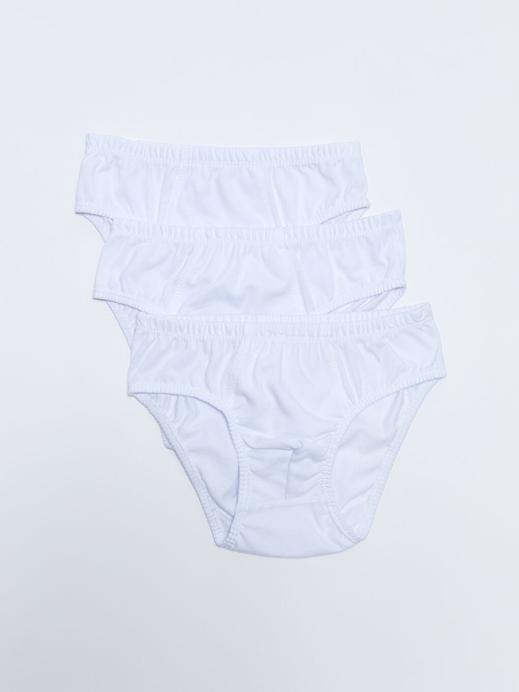 Beyaz Basic Pamuklu Erkek Çocuk Külot 3'lü