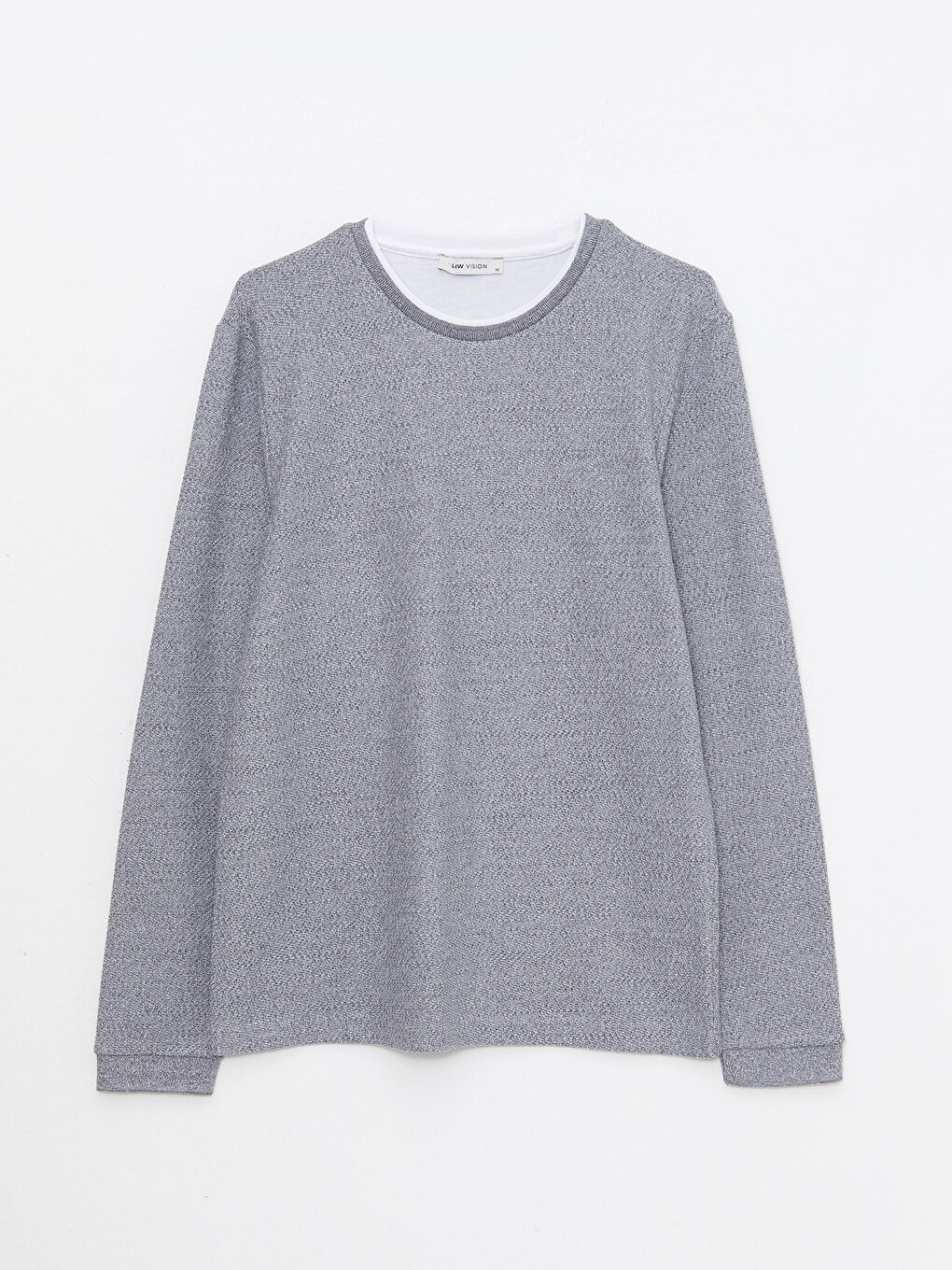 سويت شيرت كم طويل بياقة دائرية للرجال-5