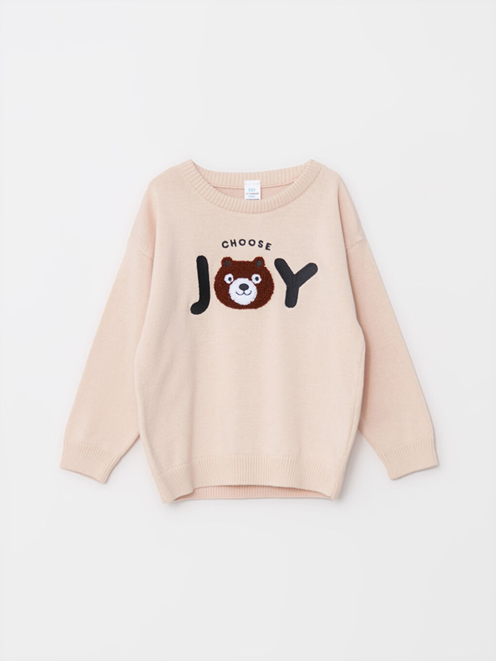 LCW baby Crew Neck Long Sleeve Printed Cotton Baby Boy Tricot Sweater -W21624Z1-FF7