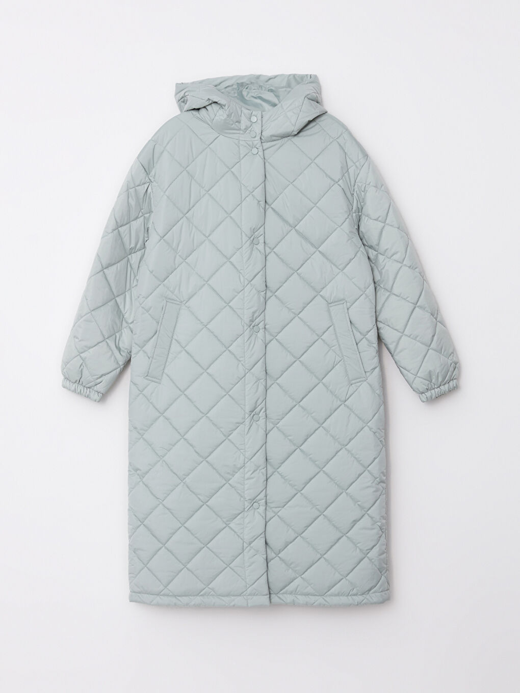 معطف منتفخ مبطّن بكابوش للسيدات-5