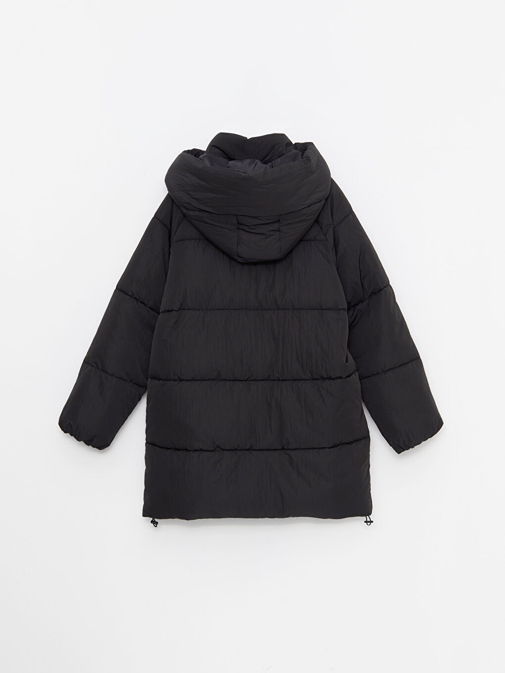 Women's Hooded Plain Puffer Coat-7