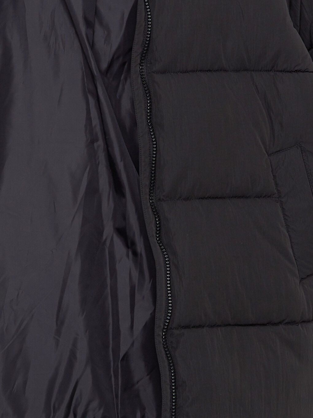 Women's Hooded Plain Puffer Coat-8