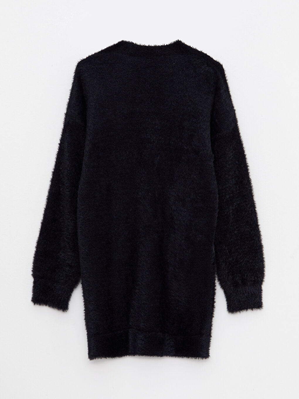 Әйелдерге арналған шаль жаға өрнексіз ұзын жең кардиган-5