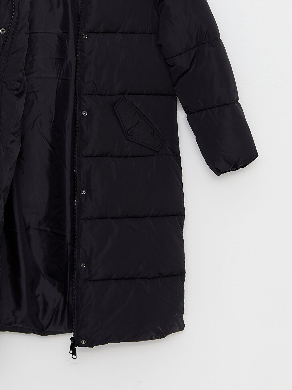 Geaca Matlasată Simplu cu Glugă pentru Femei-9